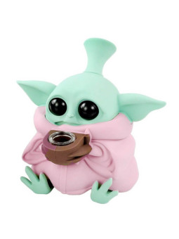 Alien Baby Yoda Silicone Bong with Removable Pieces 13cm